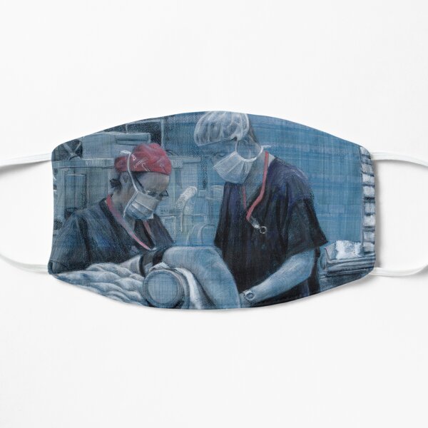 Anesthetics - Drawing by Avril Thomas - Adelaide / South Australia Artist Flat Mask