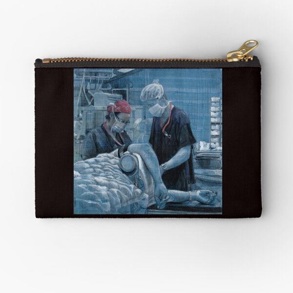 Anesthetics - Drawing by Avril Thomas - Adelaide / South Australia Artist Zipper Pouch