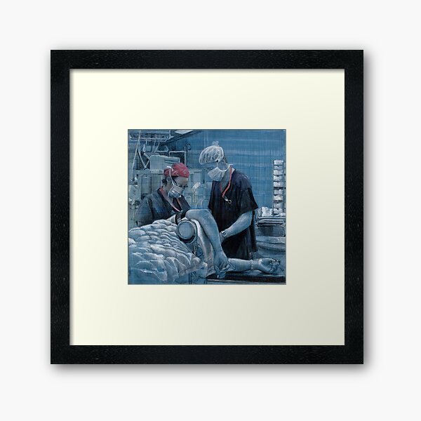 Anesthetics - Drawing by Avril Thomas - Adelaide / South Australia Artist Framed Art Print