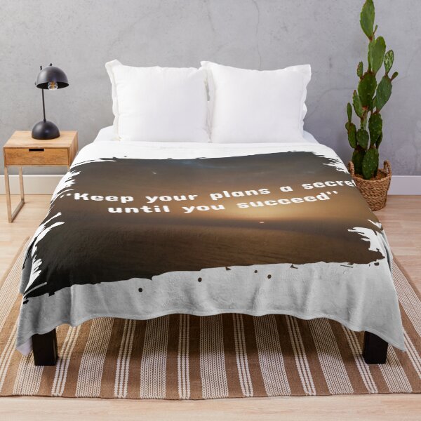 Item preview, keep your plans a secret until you succeed inspirational sunset quotes designed and sold by HBWOLFARTS.