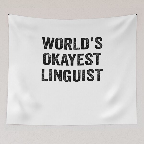 Item preview, World's okayest linguist Shirt, Funny linguist Dad Husband Womens Boyfriend Birthday Christmas Gift idea designed and sold by xlnv.