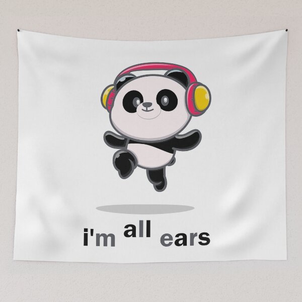 Item preview, I'm all ears, I'm a panda funny T-shirs designed and sold by Hatlof.