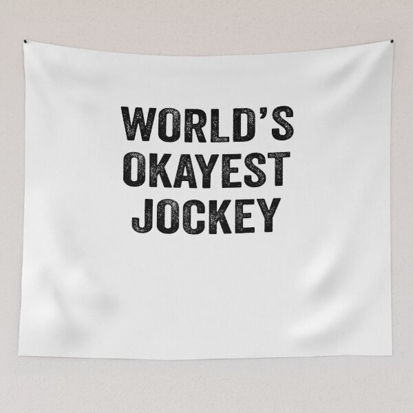 Item preview, World's okayest jockey Shirt, Funny jockey Dad Husband Womens Boyfriend Birthday Christmas Gift idea designed and sold by xlnv.