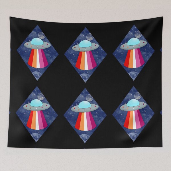 Item preview, lesbian pride ufo designed and sold by bibibolt.