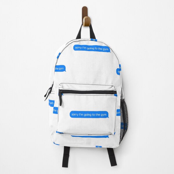 Item preview, Sorry I'm Going To The Gym Text Message White - Funny Gym designed and sold by GymWearDepot.