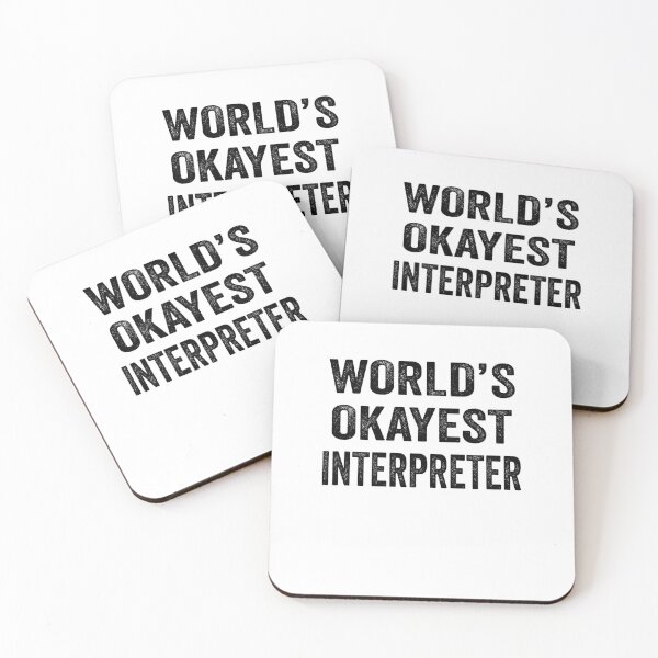 Item preview, World's okayest interpreter Shirt, Funny interpreter Dad Husband Womens Boyfriend Birthday Christmas Gift idea designed and sold by xlnv.
