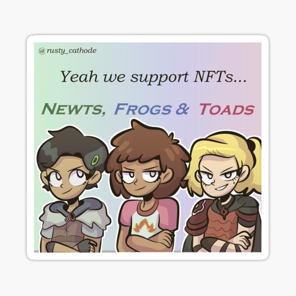 NFTs: Newts, Frogs and Toads Sticker