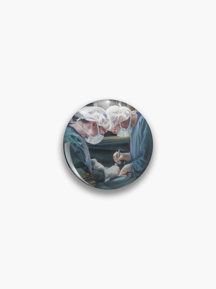 Thumbnail 1 of 3, Pin, Two Heads as One - Oil Painting by Avril Thomas - Adelaide / South Australia Artist designed and sold by AvrilThomasart.