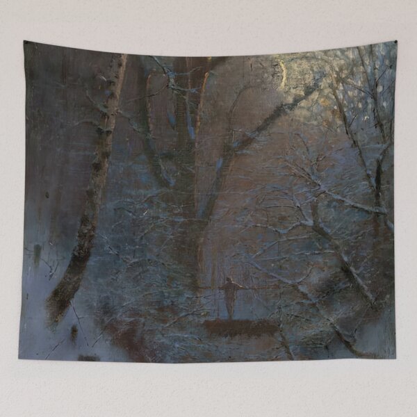 Item preview, Winter Night. Figure on the Bridge by Ladislav Mednyánszky designed and sold by AestheticsXarts.