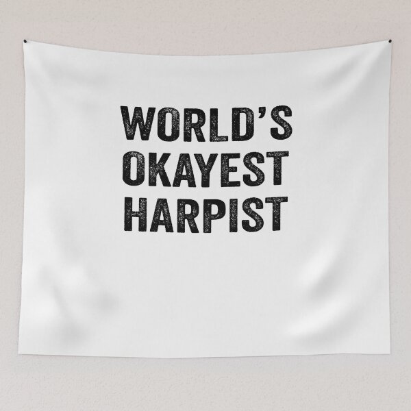 Item preview, World's okayest harpist Shirt, Funny harpist Dad Husband Womens Boyfriend Birthday Christmas Gift idea designed and sold by xlnv.