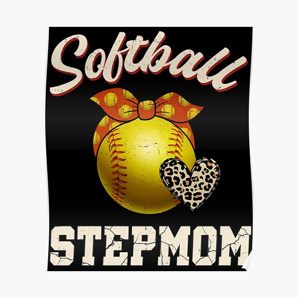 Game Day Baseball Life Softball Life Mom Mothers Day Leopard Poster