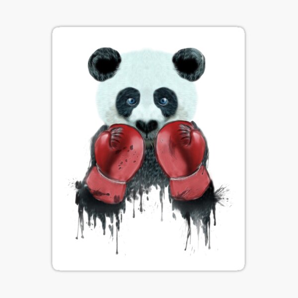 “Boxing Panda” Sticker by traumfaenger | Redbubble