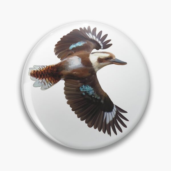 Item preview, Flying Kookaburra, an Australian icon. Flashing it’s blue plumage, realistically illustrated. designed and sold by PlumpPlumStudio.