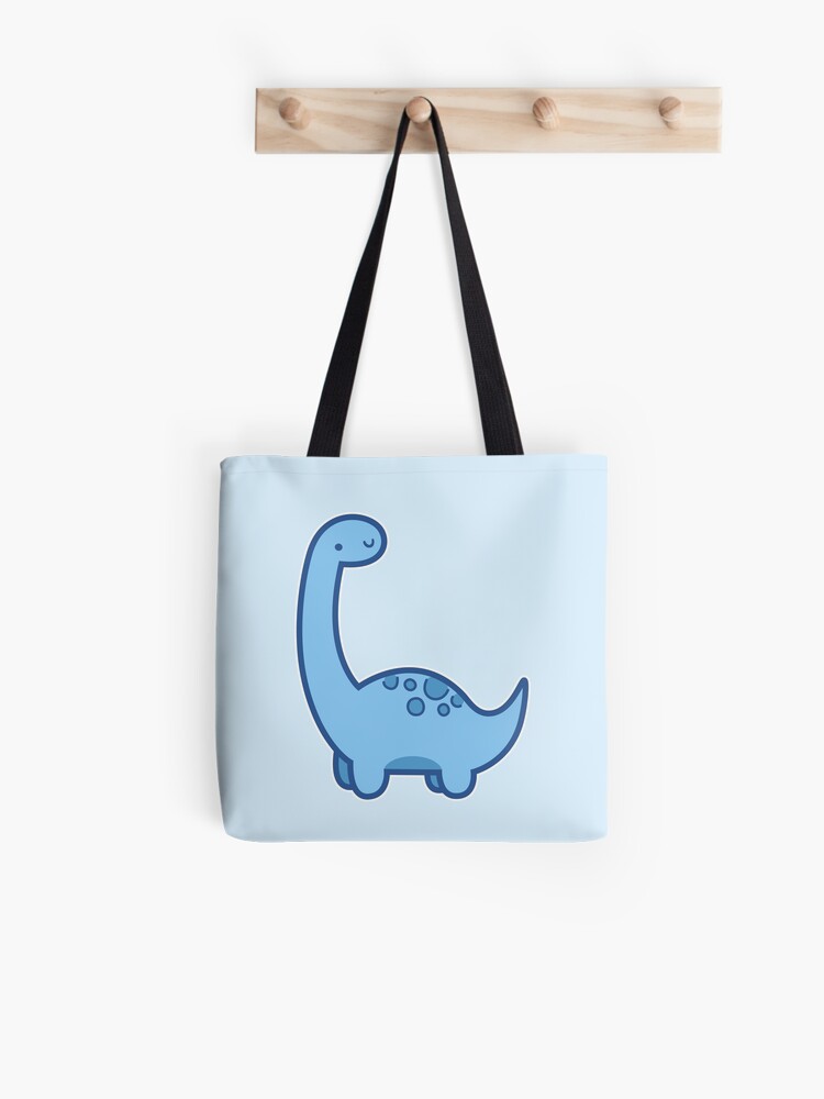 MIER Small Lunch Bag Tote for Kids with Shoulder Strap, Blue Dinosaur