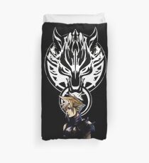 Cloud Strife and Fenrir - Version 1 Duvet Cover