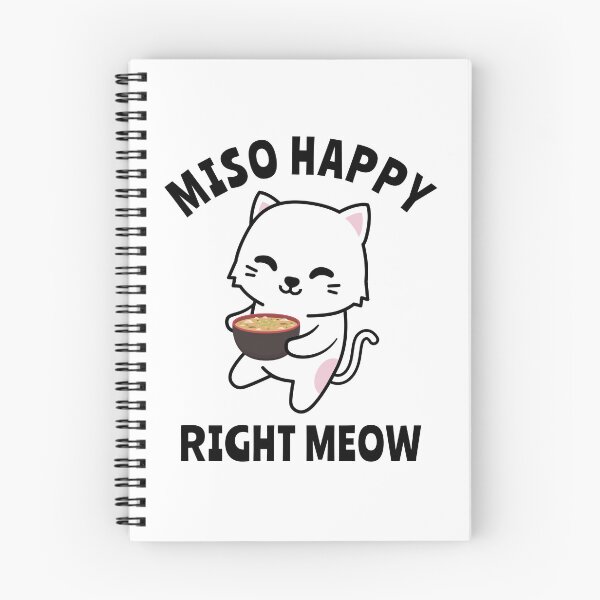 Item preview, Miso Happy - Cute Anime Cat Kawaii Pun designed and sold by EstelleStar.