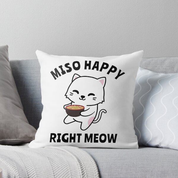 Item preview, Miso Happy - Cute Anime Cat Kawaii Pun designed and sold by EstelleStar.