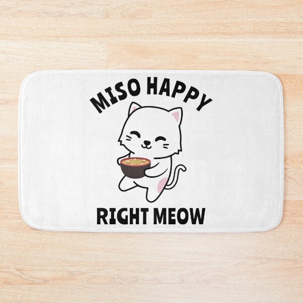 Item preview, Miso Happy - Cute Anime Cat Kawaii Pun designed and sold by EstelleStar.