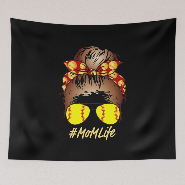 Item preview, #MomLife Mom Life Rosie the Riveter Fastpitch Softball designed and sold by 99Fastpitch.