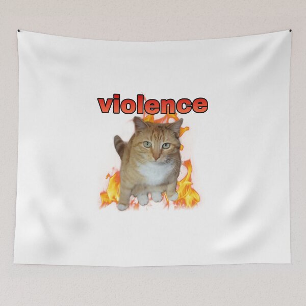 Item preview, fire cat meme designed and sold by kpopotato.