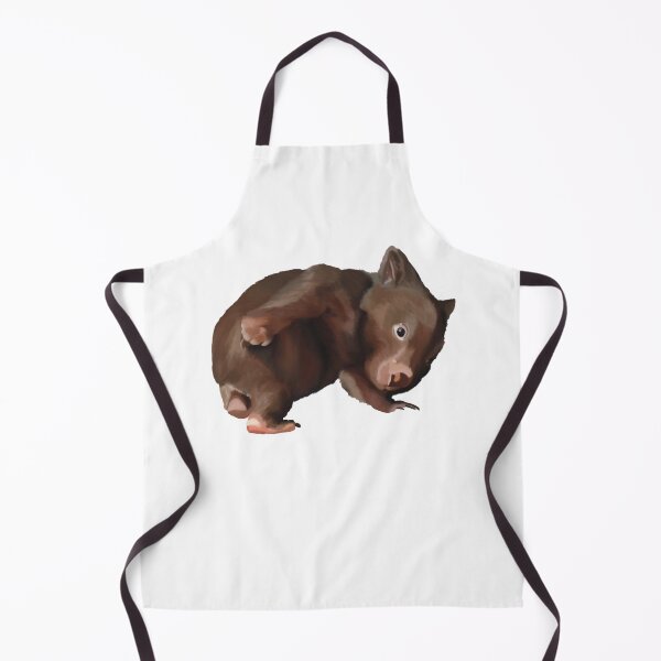 Item preview, Baby Wombat illustration, joey wombat art, realistic australian wombat artwork. Australian theme decor designed and sold by PlumpPlumStudio.