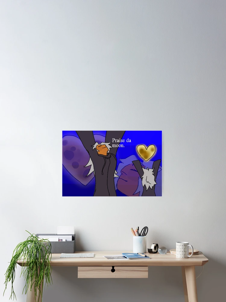 Thumbnail 2 of 3, Poster, Praise da moon. designed and sold by mottledpython.