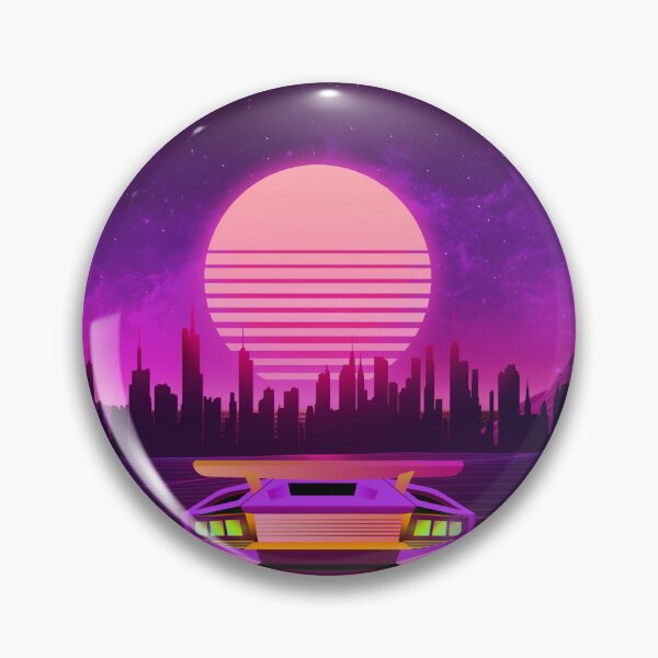 Item preview, Car with Retro Sunset designed and sold by TotallyRetroArt.