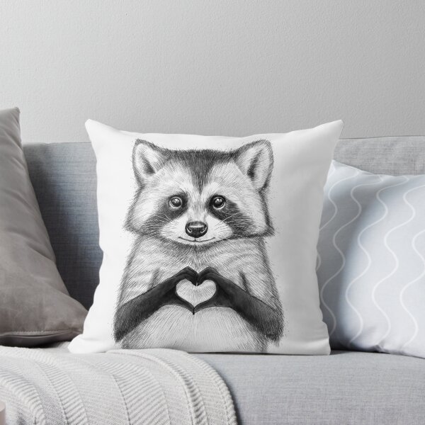 Artikel-Vorschau von Raccoon with heart, designt und verkauft von NIKITA KORENKOV NikKor.