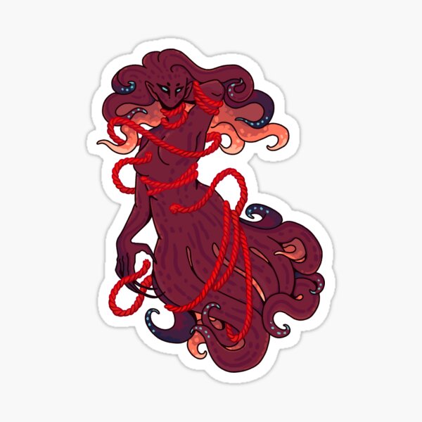 Vampire Squid Mermaid Sticker