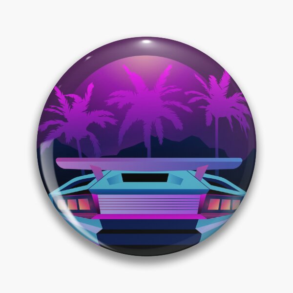 Item preview, Retrowave Inspired Car and Horizon designed and sold by TotallyRetroArt.