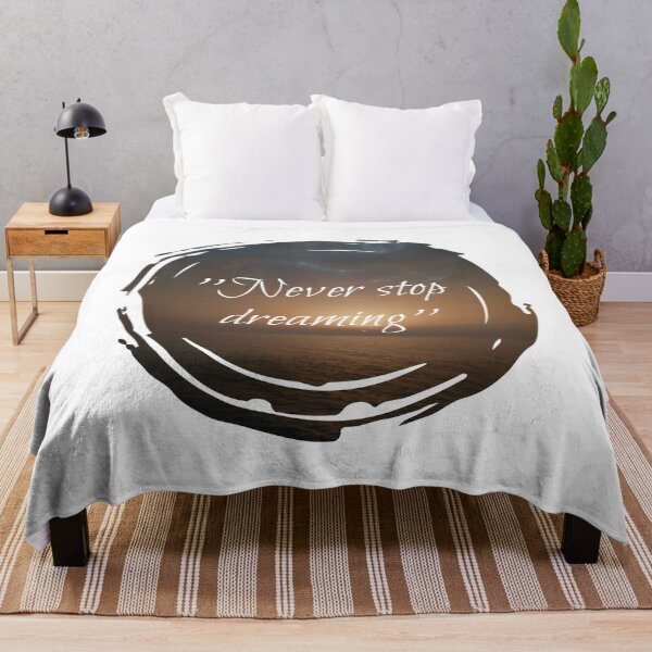 Item preview, Never stop dreaming inspirational sunset quotes designed and sold by HBWOLFARTS.