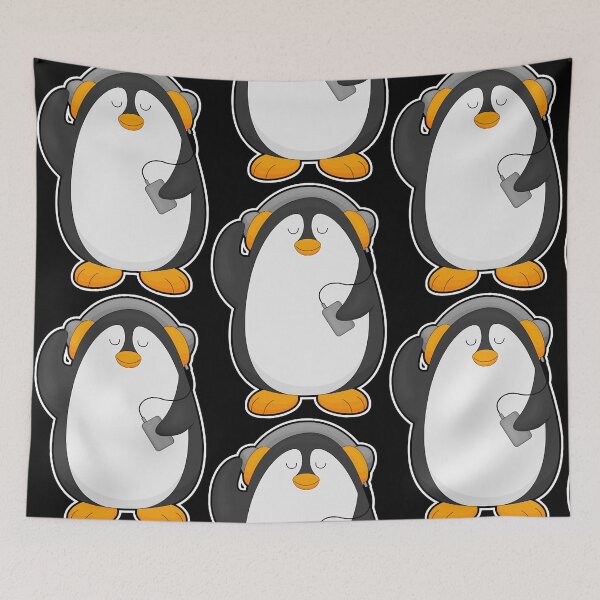 Item preview, Penguin & Mobile phone with Headset  designed and sold by DanielR1209407.