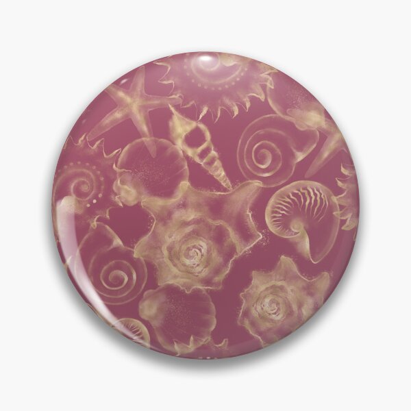 Item preview, Golden seashells pattern designed and sold by T-landa.