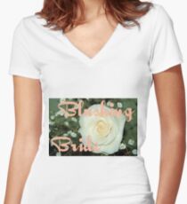 Blushing Bride Women's Fitted V-Neck T-Shirt