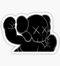 KAWS companion logo sticker black grey Sticker