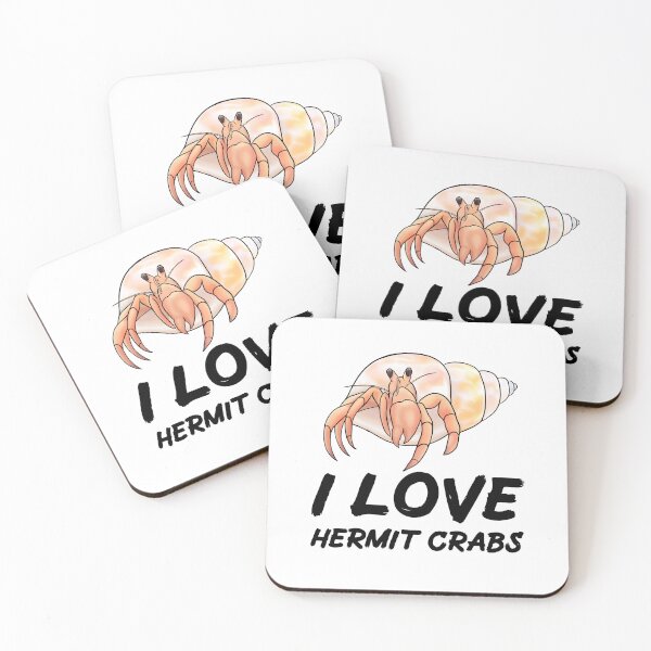 Item preview, I Love Hermit Crabs for Hermit Crab Lovers, Black designed and sold by Mochi-Merch.
