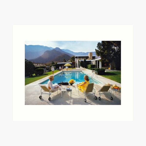 Poolside Glamour Art Print