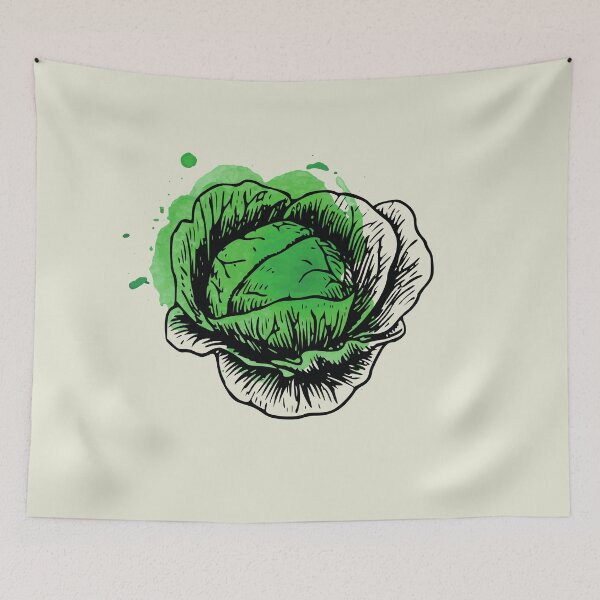 Item preview, Vintage Lettuce Illustration, Green Watercolor designed and sold by Vintustration.