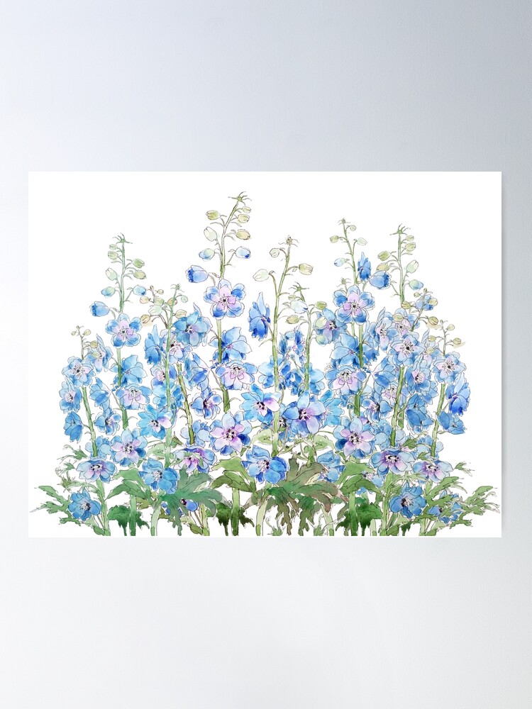 Watercolour Sketchbook (Blue Wildflowers)