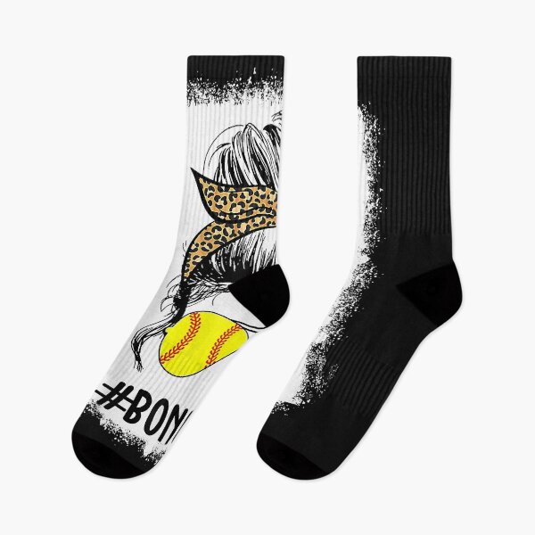 Item preview, Bleached Softball Bonus Mom Life Leopard Messy Bun Game Day designed and sold by Evrard122344.