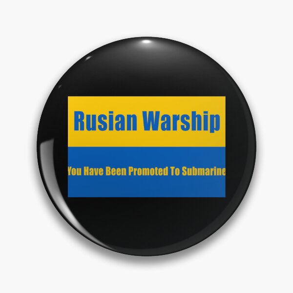 Item preview, Russian Warship - You Have Been Promoted To Submarine (Ukrainian Flag)   designed and sold by Uogfrso.