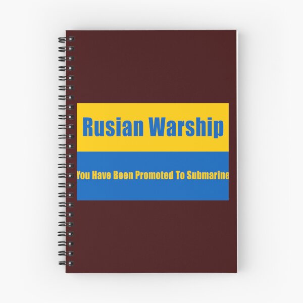 Item preview, Russian Warship - You Have Been Promoted To Submarine (Ukrainian Flag)   designed and sold by Uogfrso.