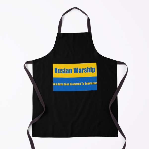 Item preview, Russian Warship - You Have Been Promoted To Submarine (Ukrainian Flag) designed and sold by Uogfrso.