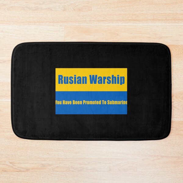Item preview, Russian Warship - You Have Been Promoted To Submarine (Ukrainian Flag)   designed and sold by Uogfrso.