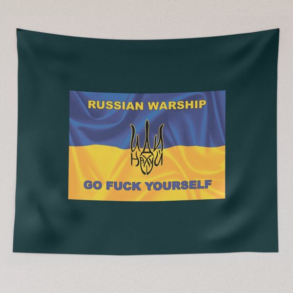 Item preview, RUSSIAN WARSHIP GO FUCK YOURSELF - STOP WAR IN UKRAINE - STAND WITH UKRAINE - STOP RASCISM    designed and sold by Uogfrso.