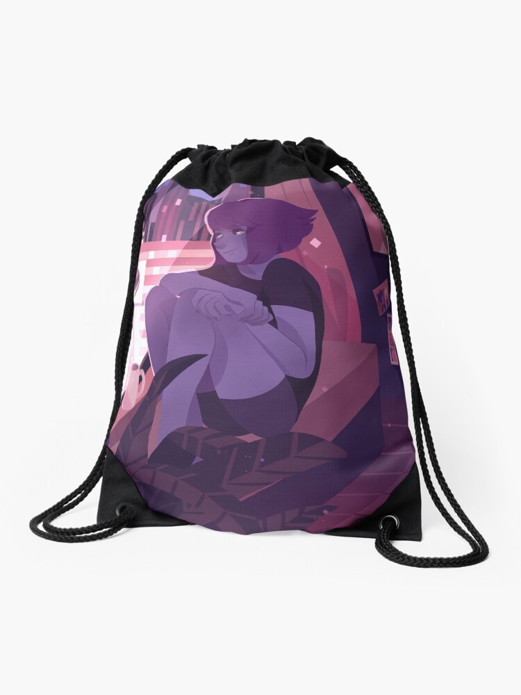 Thumbnail 1 of 3, Drawstring Bag, Single Gem in the big city designed and sold by Anushbanush.