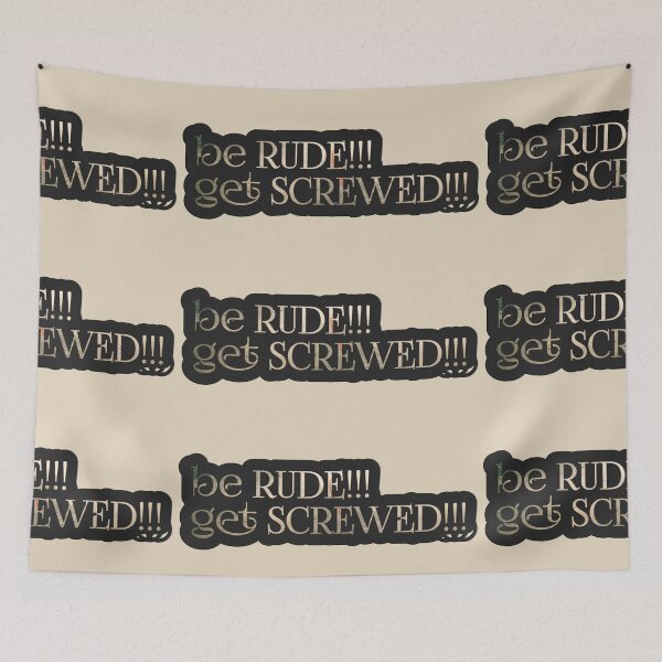 Item preview, be rude !!!... get screwed !!! brown bronze sticker designed and sold by NAQYsTUDIo.