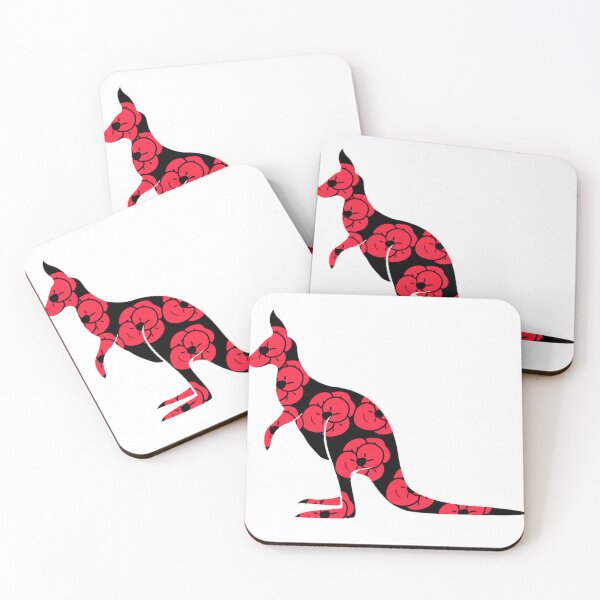 Item preview, Australian kangaroo with poppy designed and sold by Simorgh11.