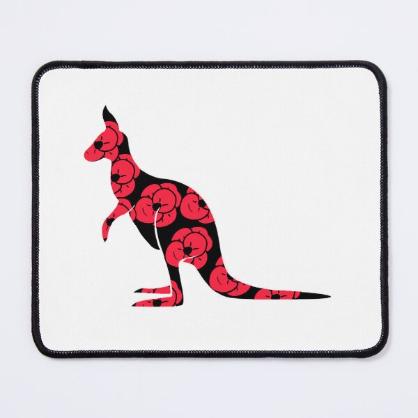 Item preview, Australian kangaroo with poppy designed and sold by Simorgh11.