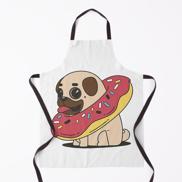 Item preview, Cute Cartoon Pug Dog With Donut Adorable designed and sold by BernardMurray.